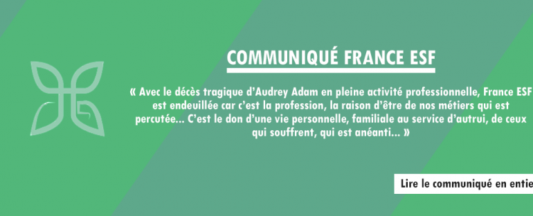 Audrey Adam – Communiqué de France ESF